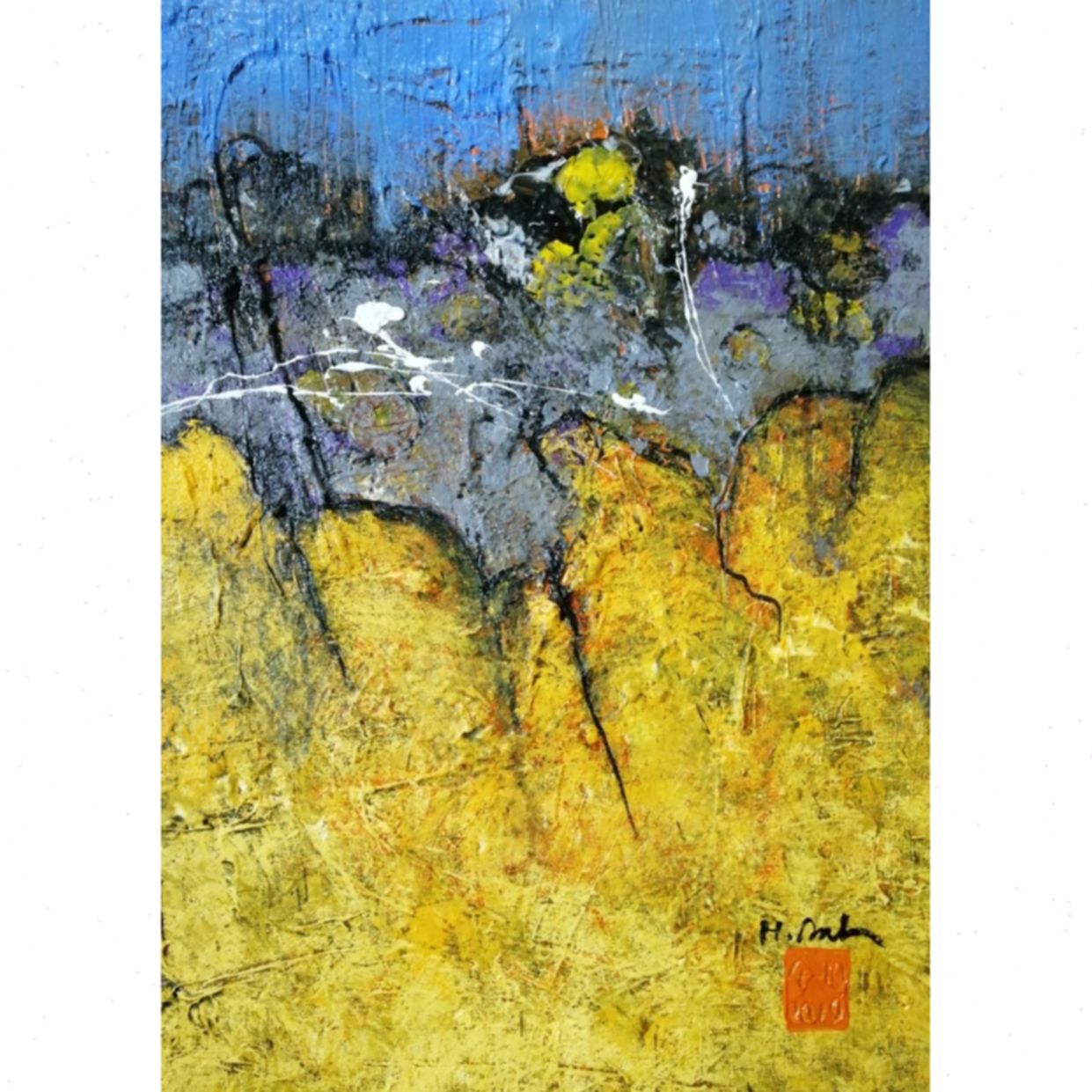 Tranh Thu Hoàng Anh Acrylic 50x70cm Đẹp Sang Trọn Bộ 