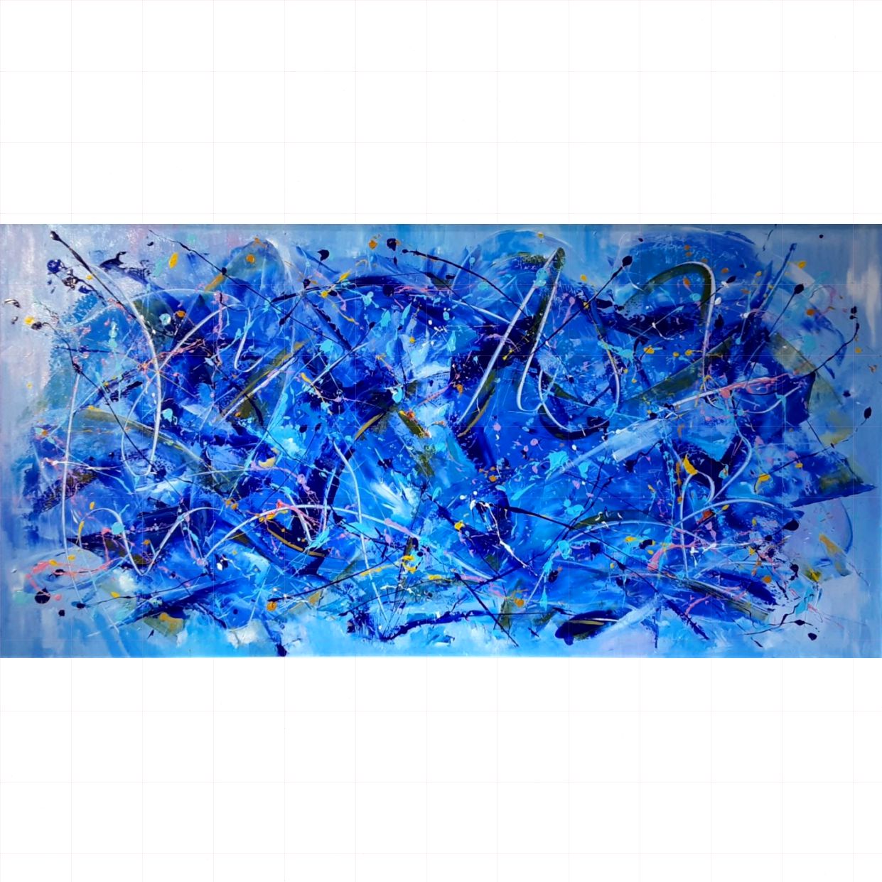 Tranh Trừu Tượng Classic Blue độc bản, sơn dầu acrylic 