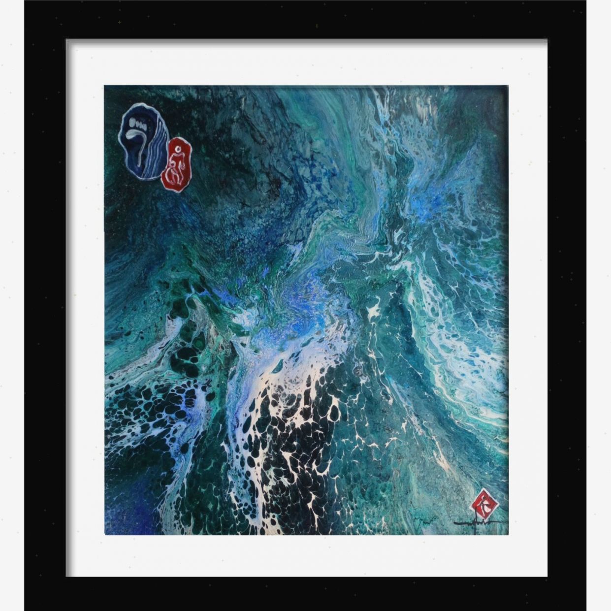 Tranh Trừu Tượng The Sea of Thirst Acrylic 60x60cm Độc Bản 