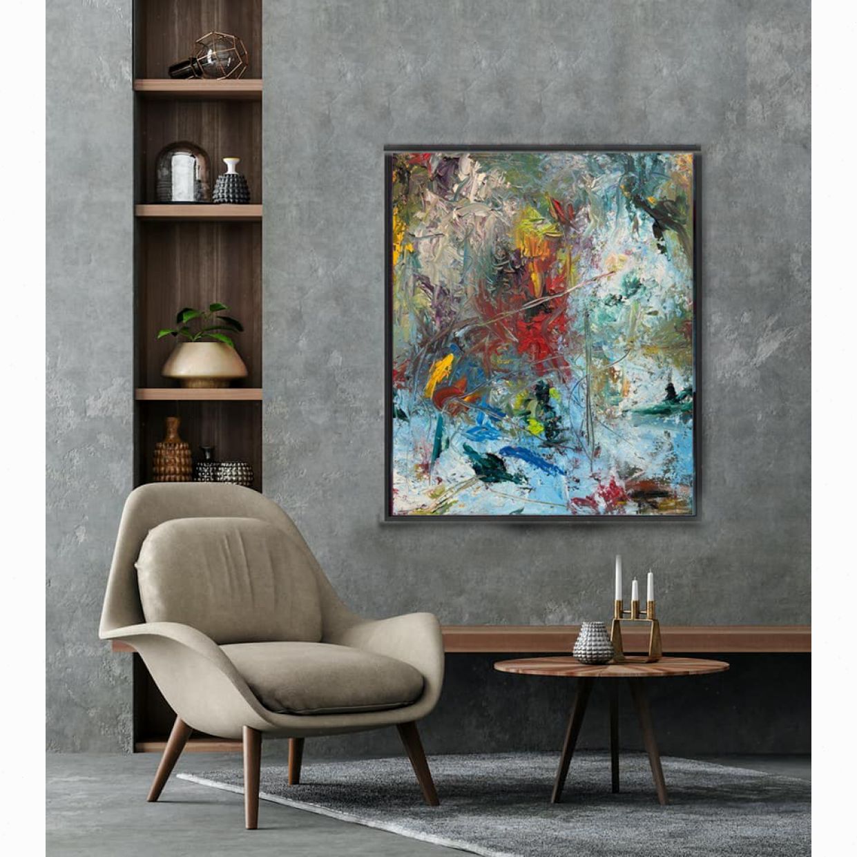 Tranh Sơn Dầu Dòng Sông Lơ Đãng 50x60cm Tác Phẩm Độc Bản 2020 