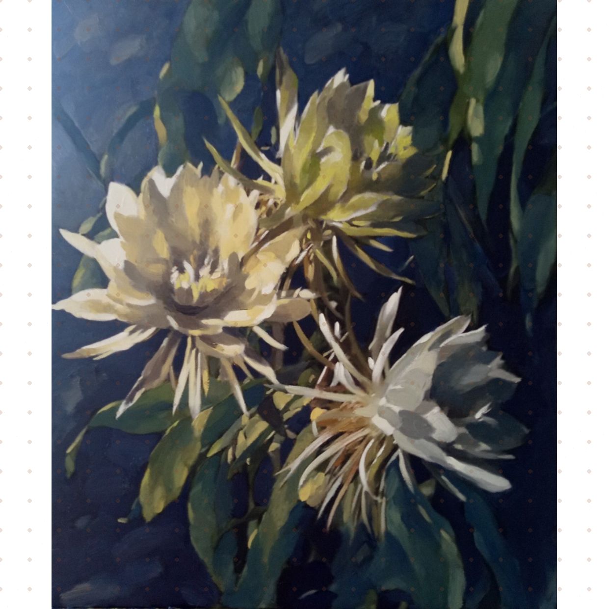 Tranh Sơn Dầu Đỗ Cường Quỳnh Hương 60x50cm Đẹp Sang Trọng 
