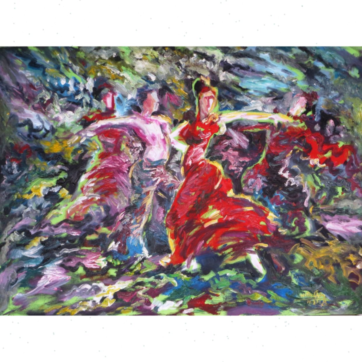 Đức Lâm tranh Tango sơn dầu 90x120cm đẹp, mua ngay 