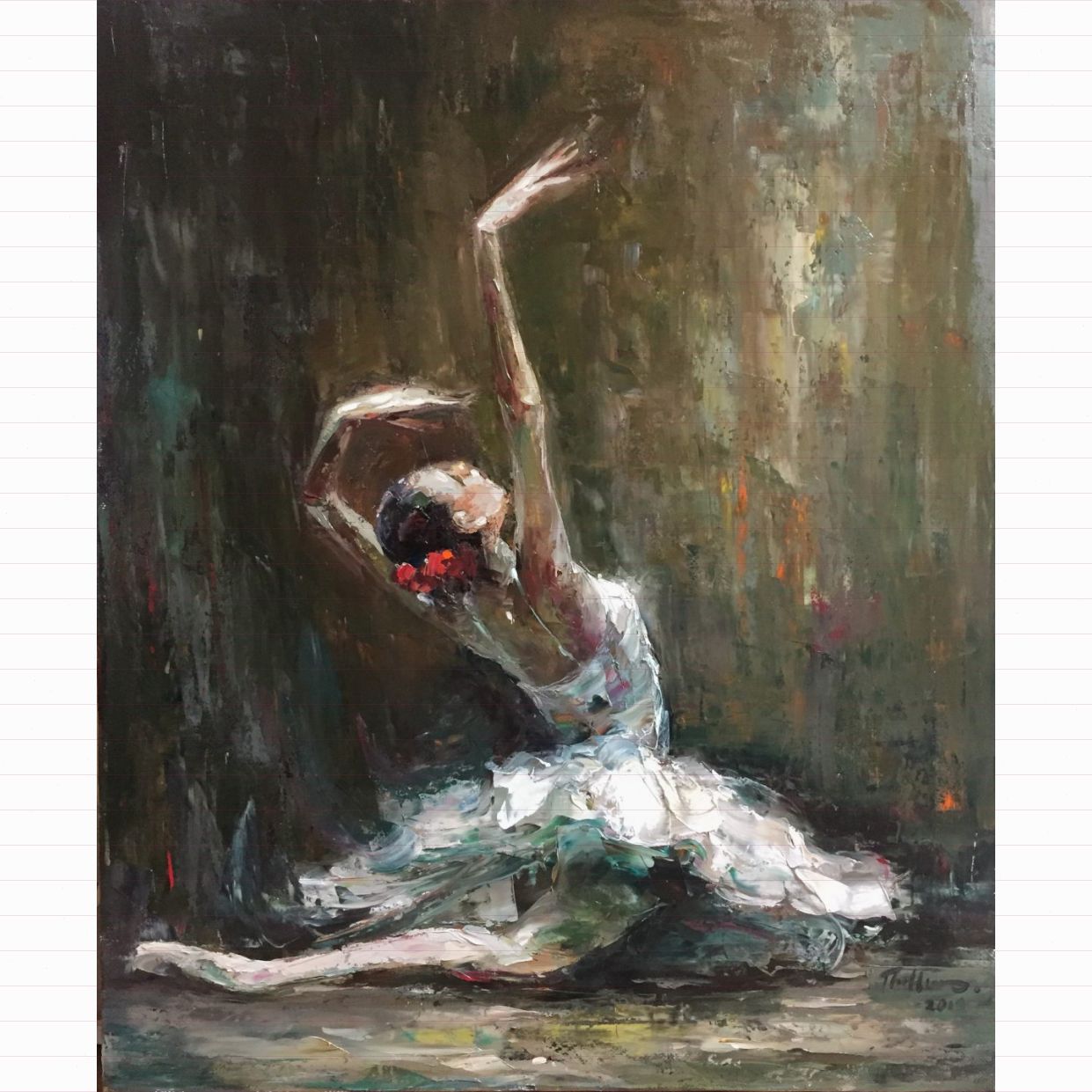 Tranh Nốt Sol Giáng Nghệ Thuật, Canvas 120x100, Duy Nhất 2019 