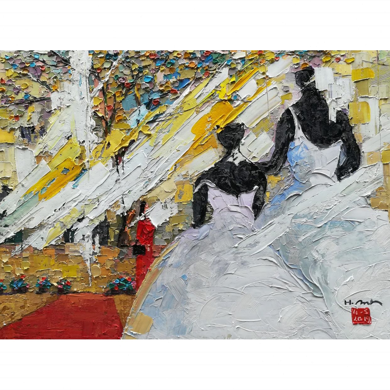 Tranh sơn dầu Hoàng Anh 90x120cm điều em muốn đẹp mê 
