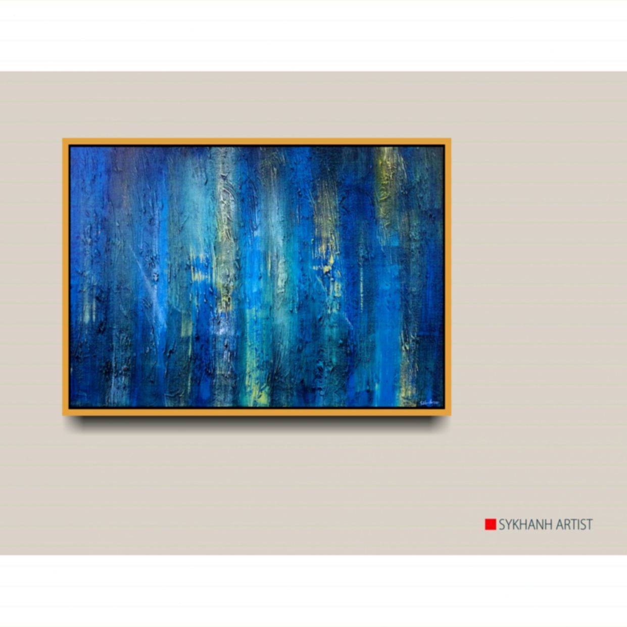 Tranh Trừu Tượng Mưa Xuân 2 Kiểu Mới Acrylic Toan 70x100cm 