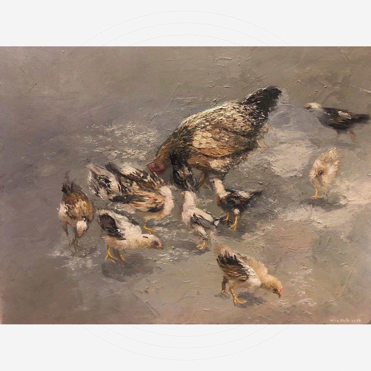 Tranh Sơn Dầu Minh Đức Ngày Mới 35x42cm, Trang Trí Sang Trọng 