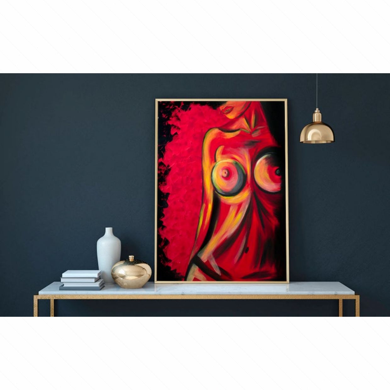Tranh Bohemian Khỏa Thân 80x60cm Phong Cách Sơn Dầu Đẹp 
