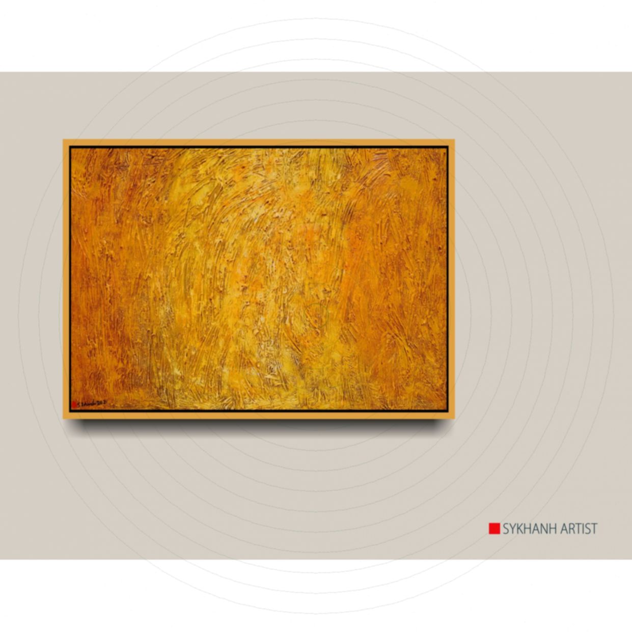 Tranh Trừu Tượng Mùa Vàng 70x100cm Acrylic Siêu Đẹp Mua Ngay 