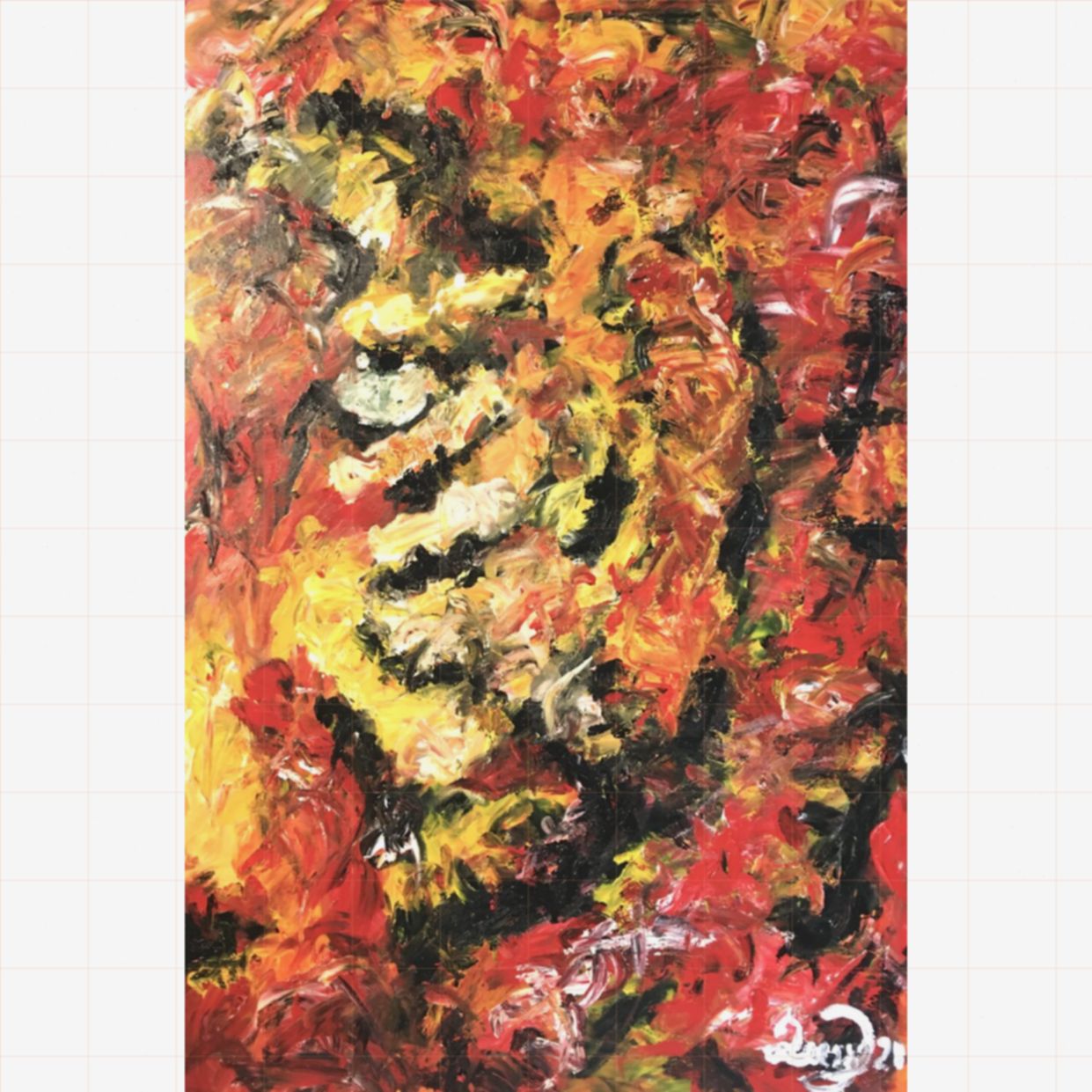 Tranh Trừu Tượng HÙM Acrylic 60x90cm Sang Trọng Trang Trí 