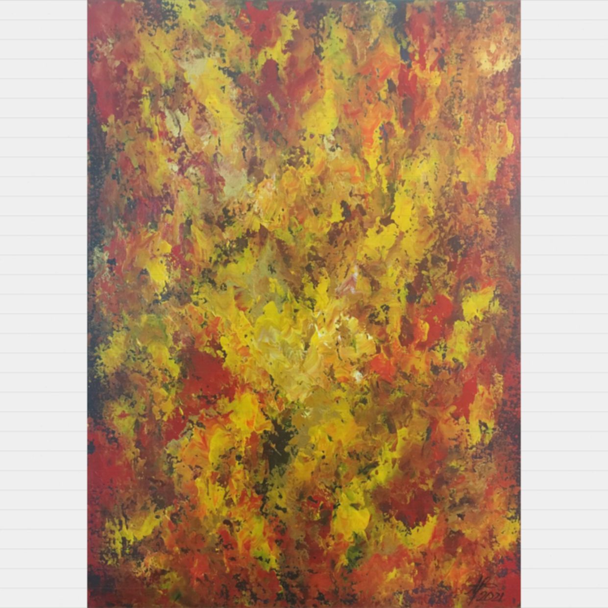 Tranh Trừu Tượng Chiều Hạ Sang Trọng Kích Thước Lớn 50x70cm 