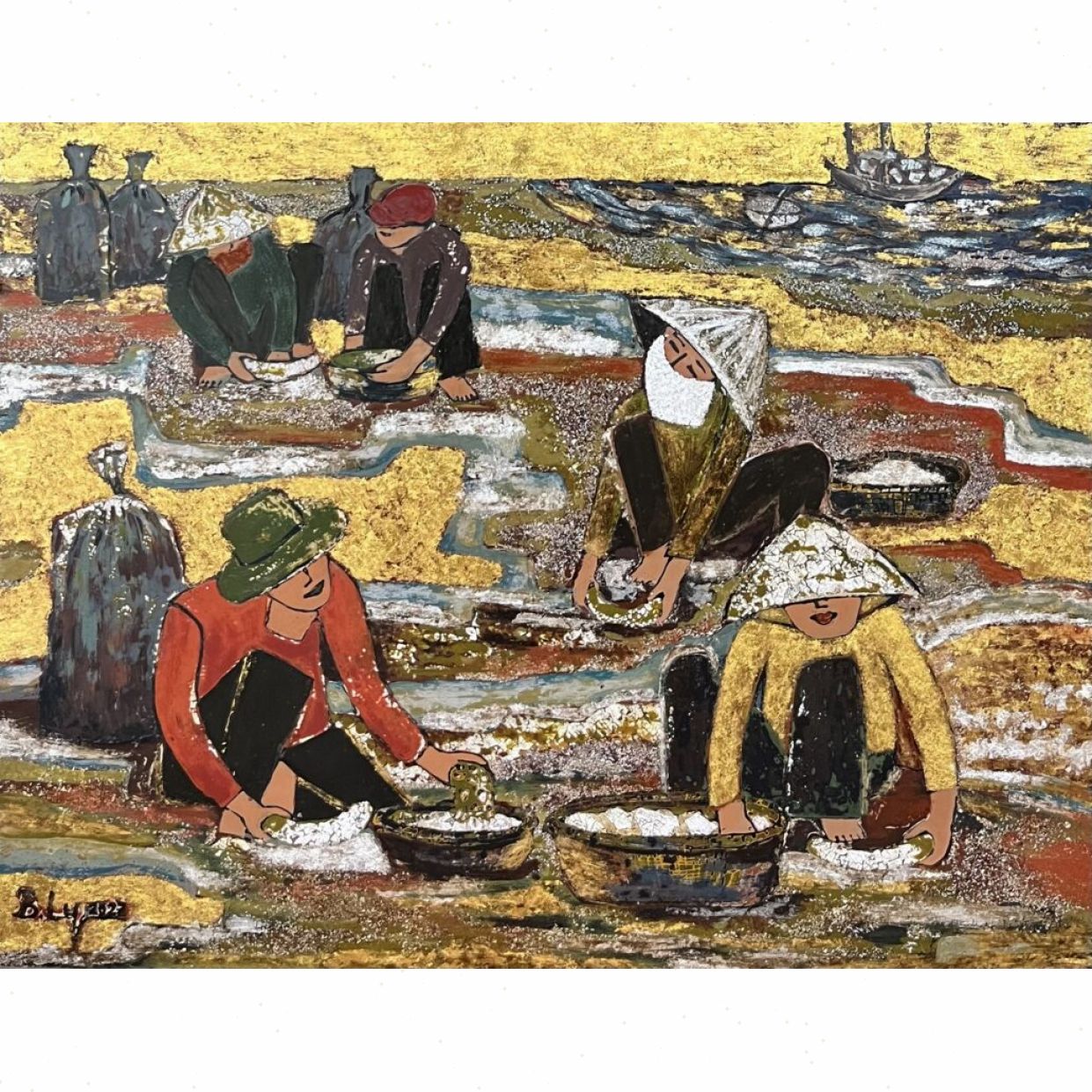 Tranh Sơn Mài Nước Cạn 70x90cm Độc Đáo, Sang Trọng 2022 