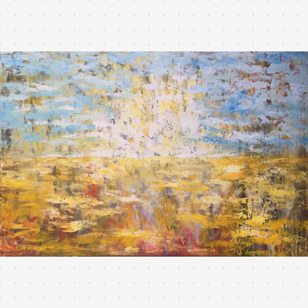 Tranh Trừu Tượng Chớm Đông 60x90cm Acrylic Độc Bản Sang Trọng 