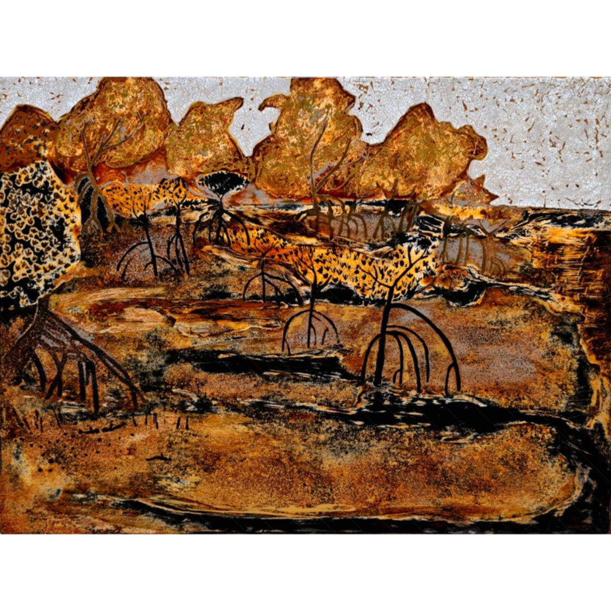 Tranh Sơn Mài Miền Tây Đẹp Cao Cấp Quà Tặng Ý Nghĩa 30x40cm 