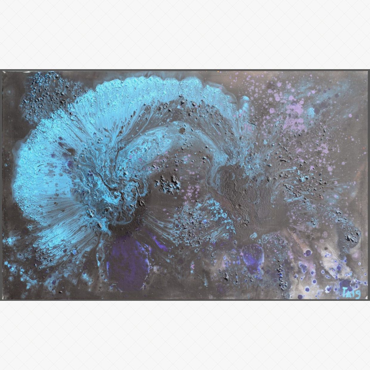 Tranh Trừu Tượng Thủy 120x80cm Acrylic Độc Bản Sang Trọng 
