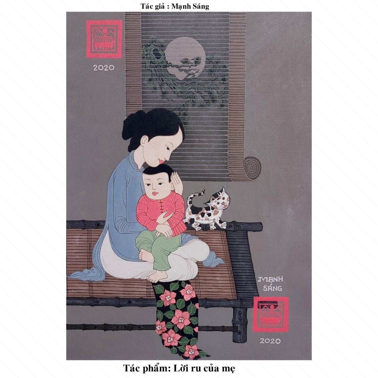 Tranh Lời Ru Của Mẹ nghệ thuật độc đáo quà tặng ý nghĩa 
