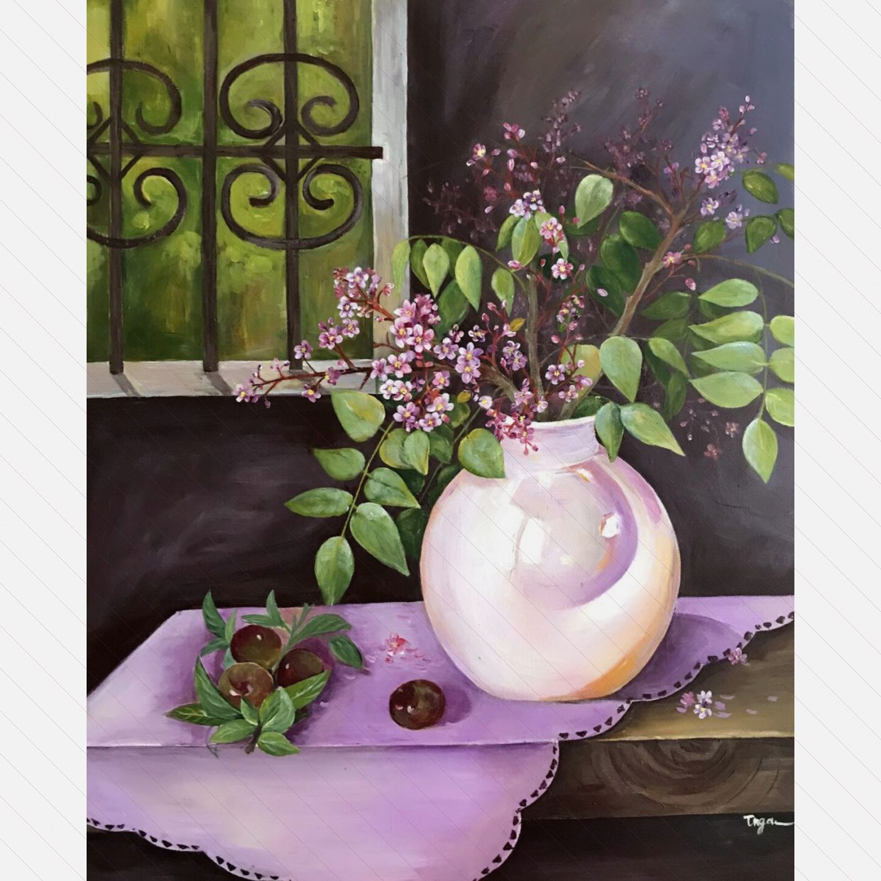 Tranh Hoa Khế Nghệ Thuật Acrylic 40x50 Độc Bản Sang Trọng 