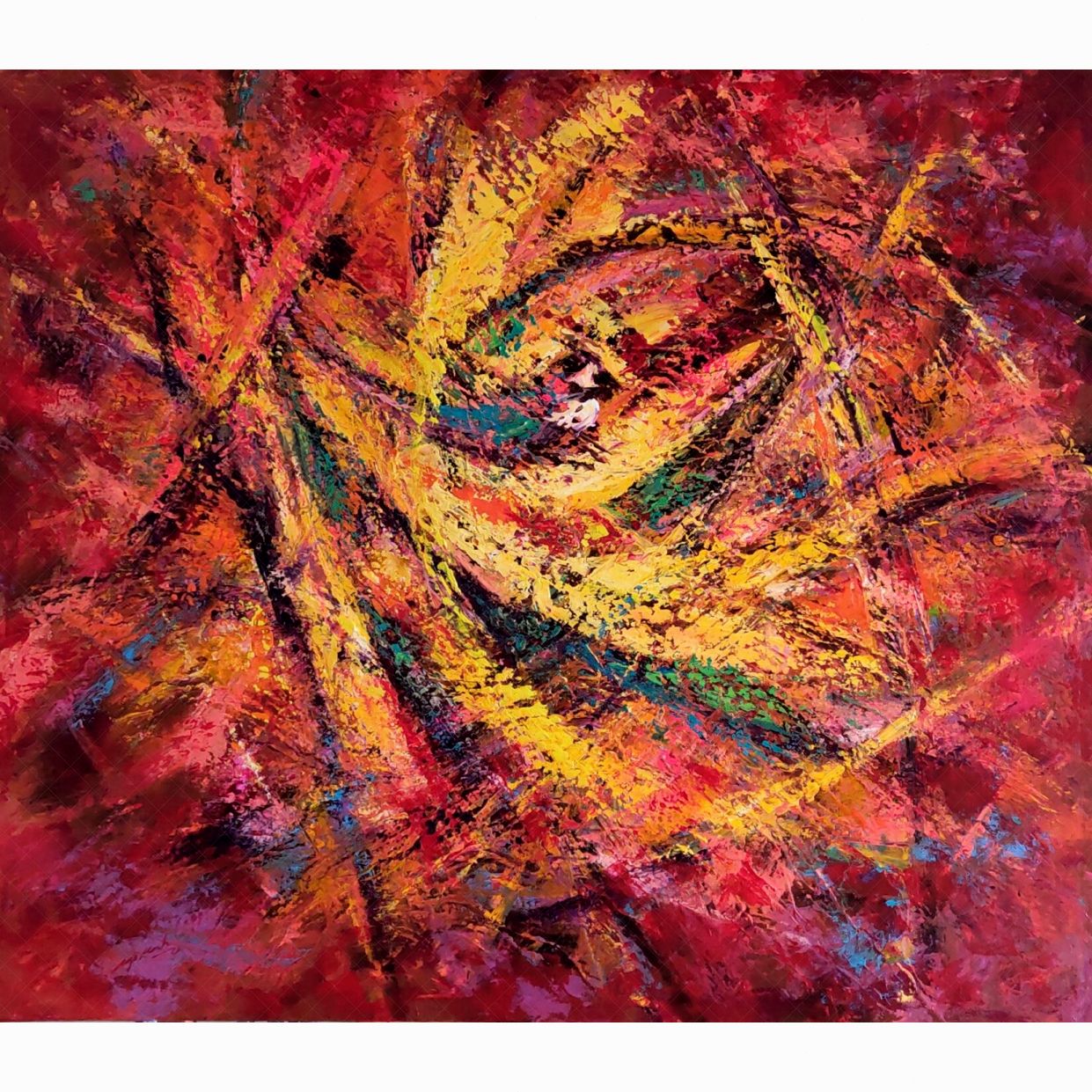 Tranh Trừu Tượng Four Seasons Melodies No5 Canvas Acrylic Sang Trọng 