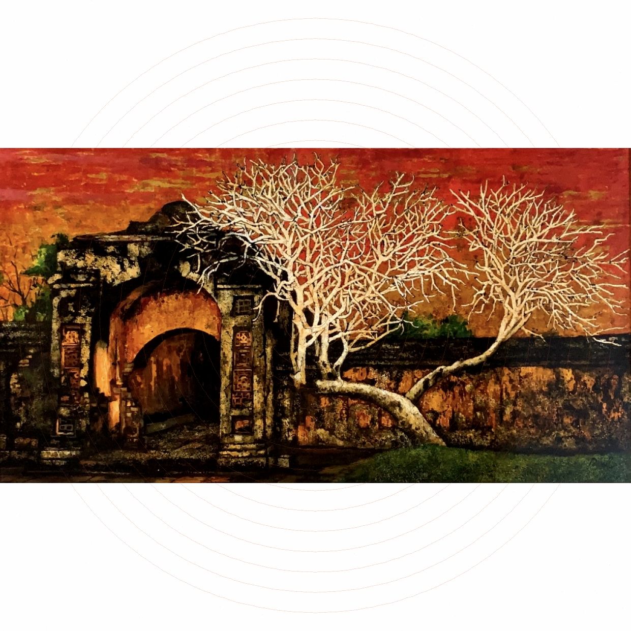 Tranh Sơn Mài Hoài Niệm Độc Bản 80x150cm - Nghệ Thuật Cao Cấp 