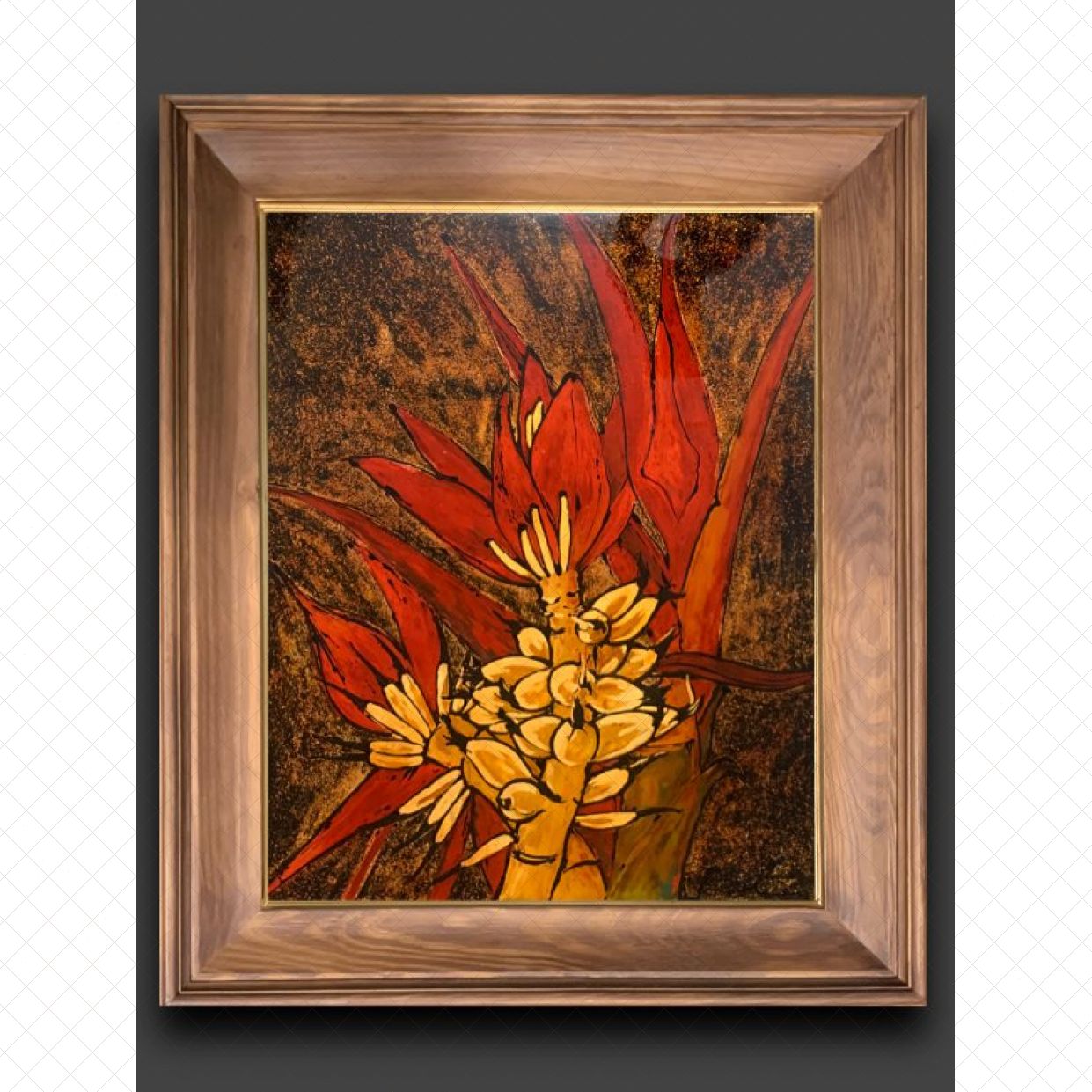 Tranh Sơn Mài Đốm Lửa Rừng độc bản chất lượng đẳng cấp 40x50cm 