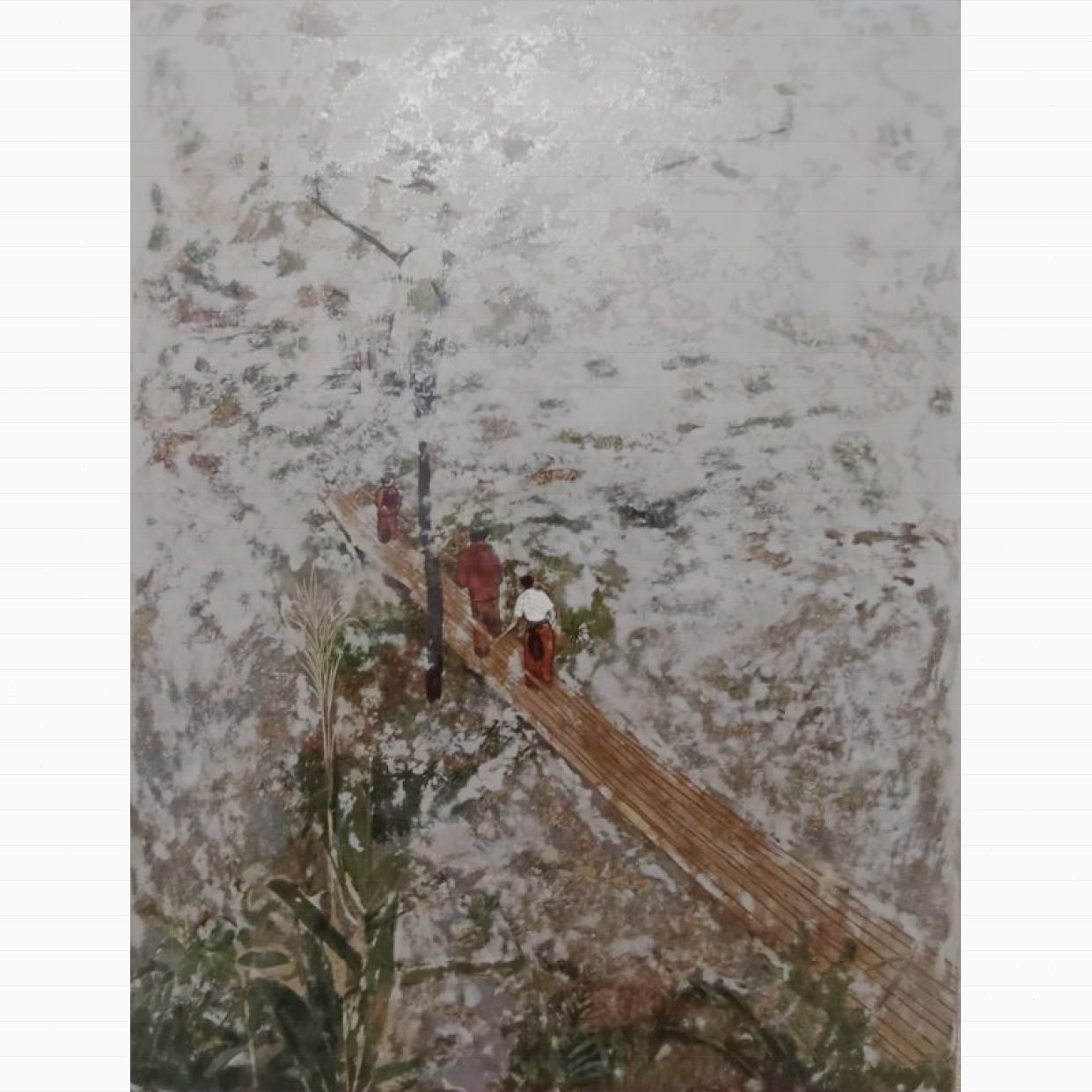Tranh Sơn Mài Phong Cảnh Miên 60x80cm Nghệ Thuật Độc Quyền 