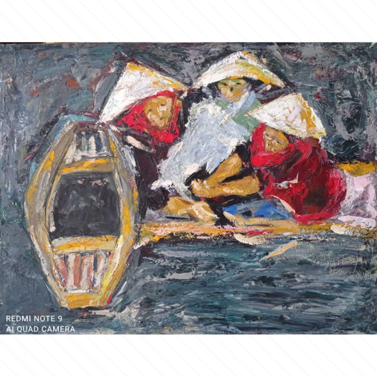 Tranh Sơn Dầu Duy Lương Đời Sông 70x90cm Giá Tốt 