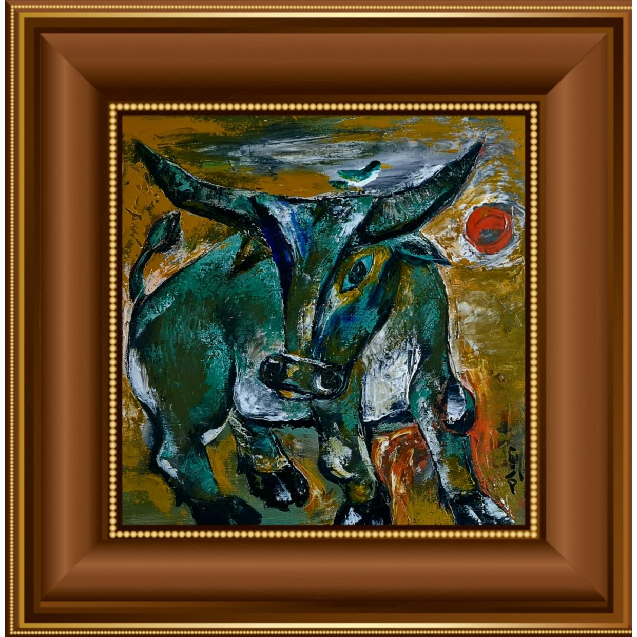 Nguyễn Thịnh Tranh Trâu Acrylic 60x60cm Đẹp Sang Trọng Mua Ngay 