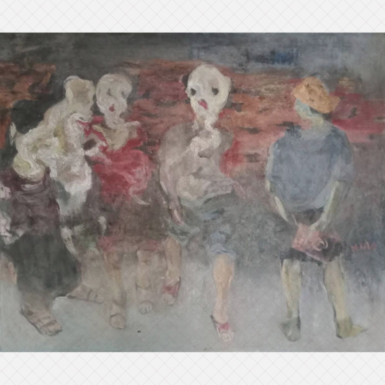 Tranh Duy Lương tiếng kêu ấn tượng Sơn dầu 100x120cm chất lượng 