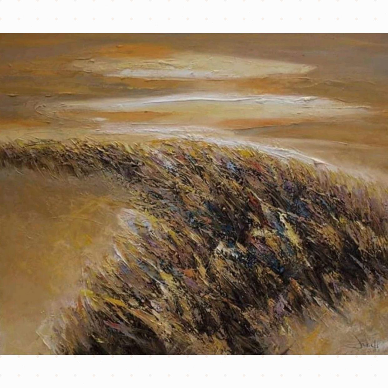 Tranh Sơn Dầu Chiều Hạ Vàng 100x120cm Độc Bản Chất Lượng 