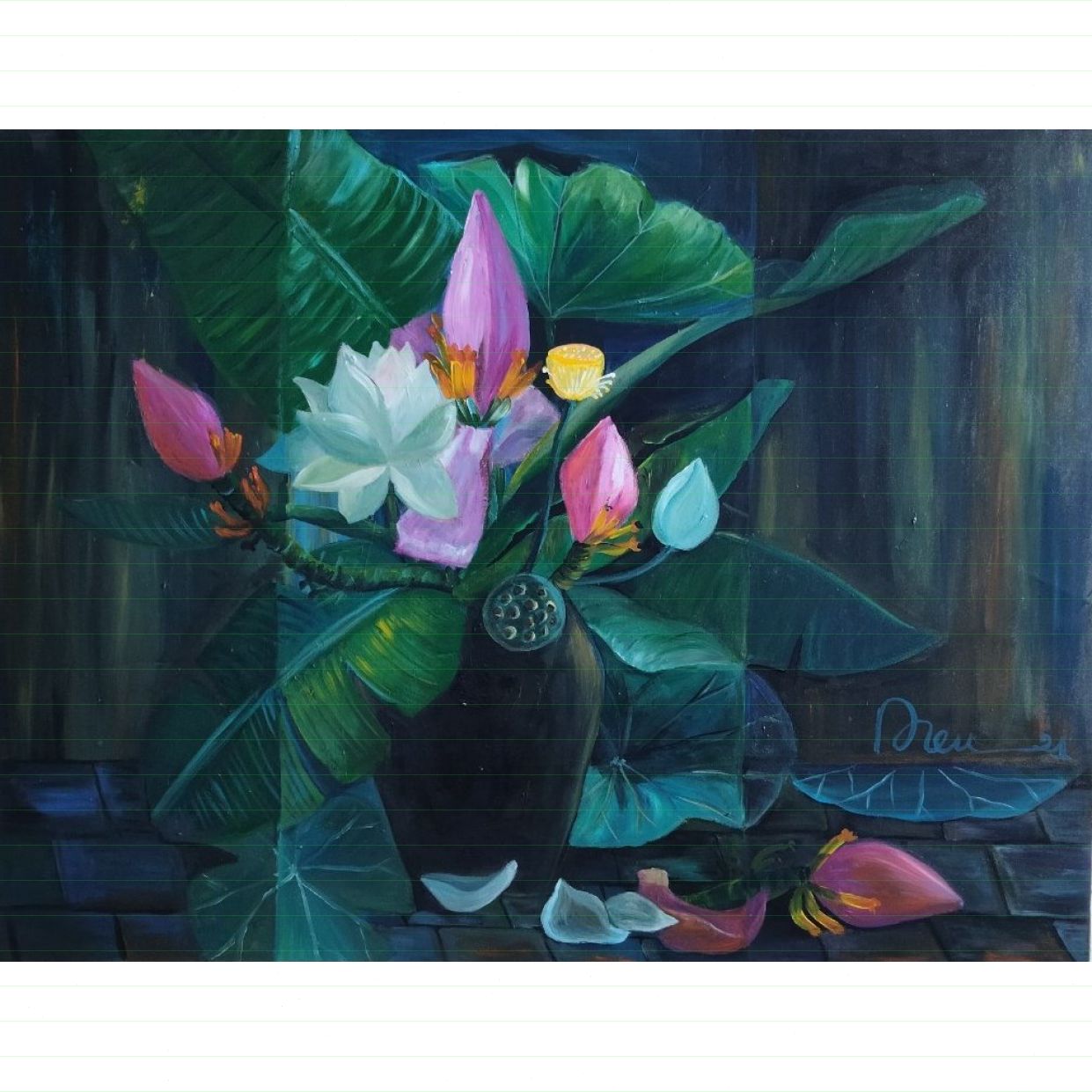 Tranh Khúc Xuân Ca Acrylic 90x120cm Tặng Quà Đẹp 