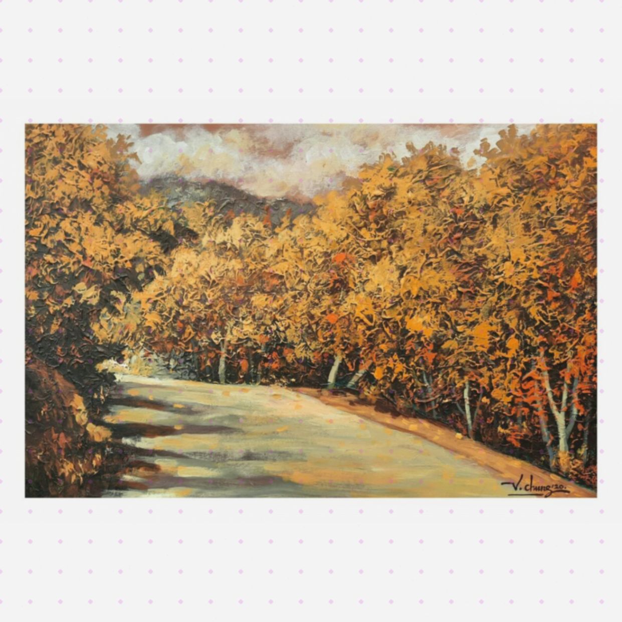 Tranh Phong Cảnh Mùa Thu đẹp Kích thước 40x60cm Đa dạng Chất liệu 