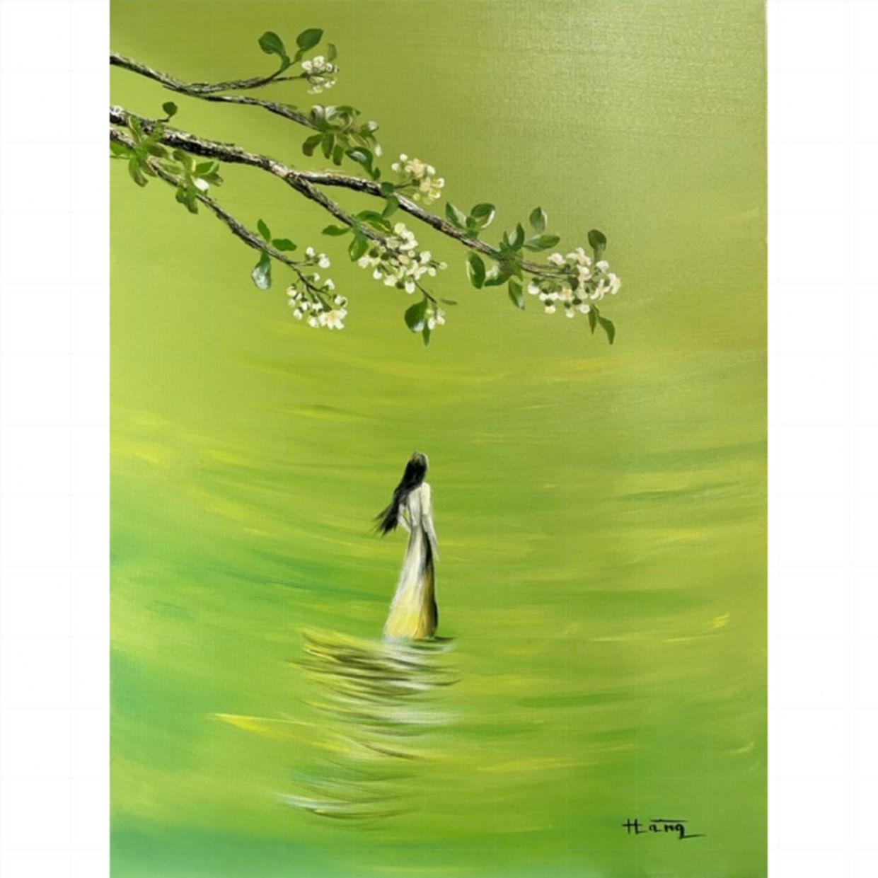 Tranh Hương Thầm độc đáo chất liệu Acrylic kích thước 60x80 
