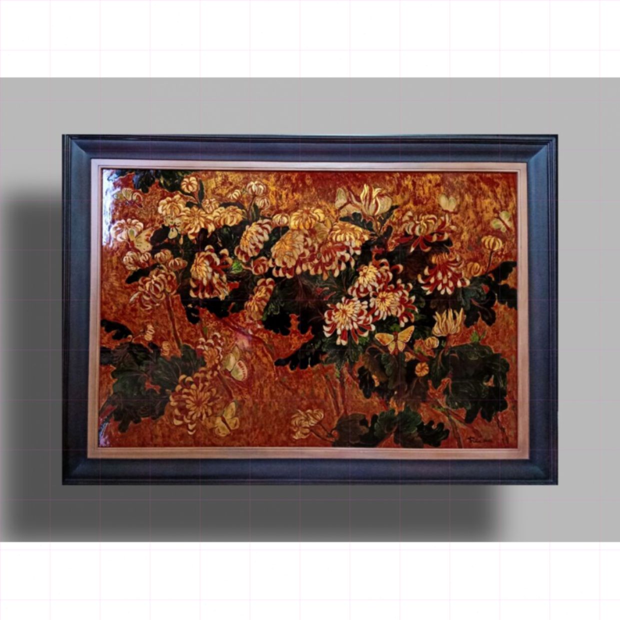 Tranh Sơn Mài Nghênh Xuân 7 Kích Thước Lớn 80x120cm Giá Tốt 