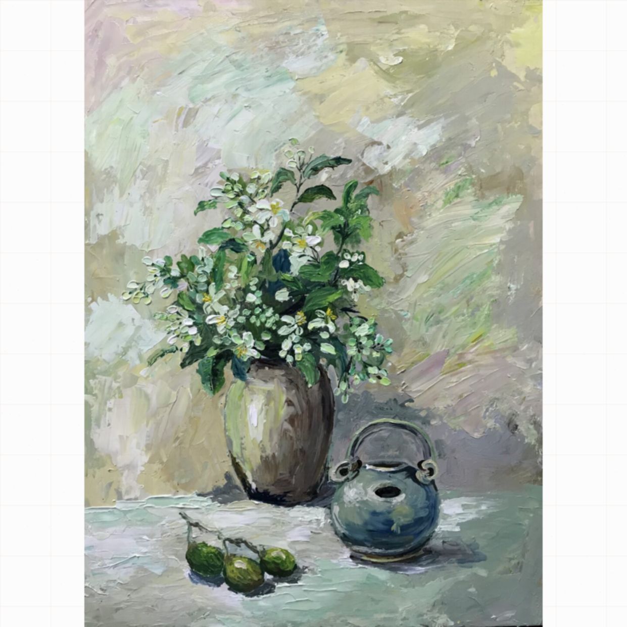 Tranh Phượng Ớt Nồng Nàn Hoa Bưởi Acrylic 60x80 Sang Trọng 