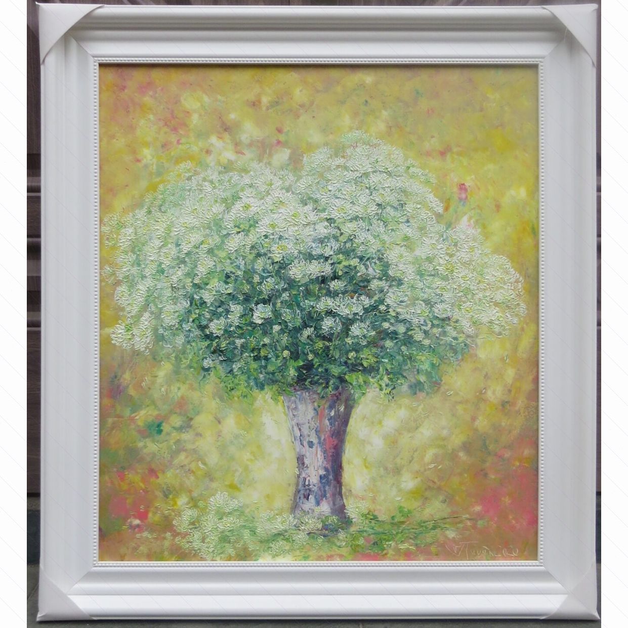 Vũ Tuyên Tĩnh tranh sơn dầu Cúc Họa Mi đẹp nhất 80x90cm 