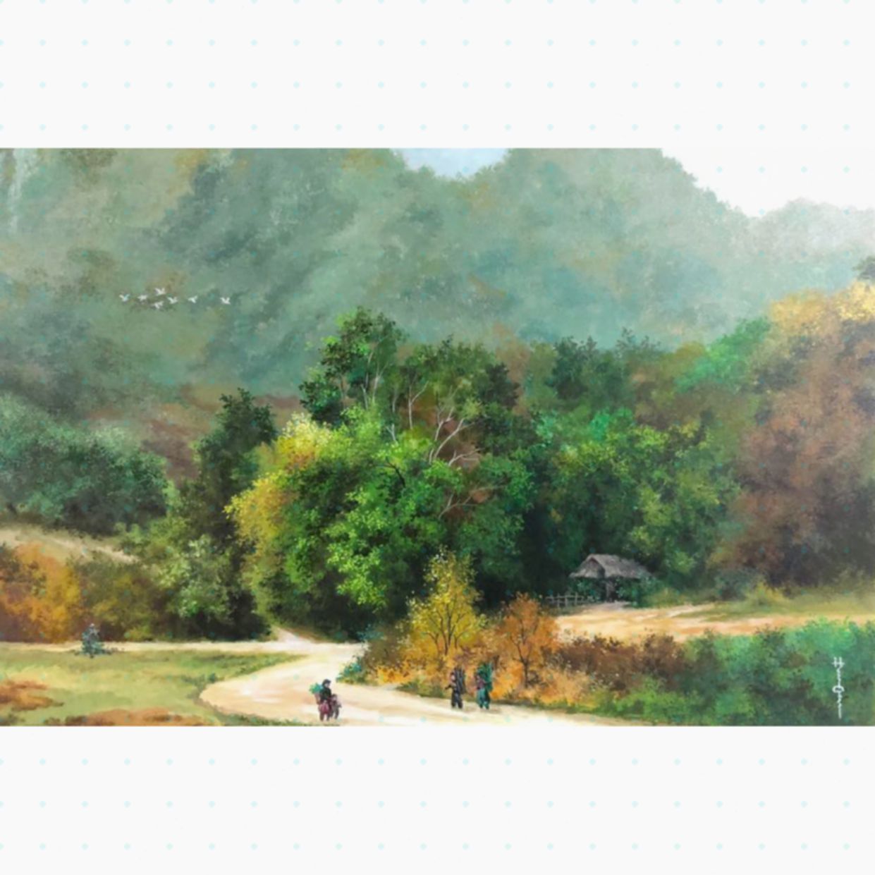 Tranh Phong Cảnh Bình Yên 60x90cm Acrylic Sang Trọng Giá Tốt 
