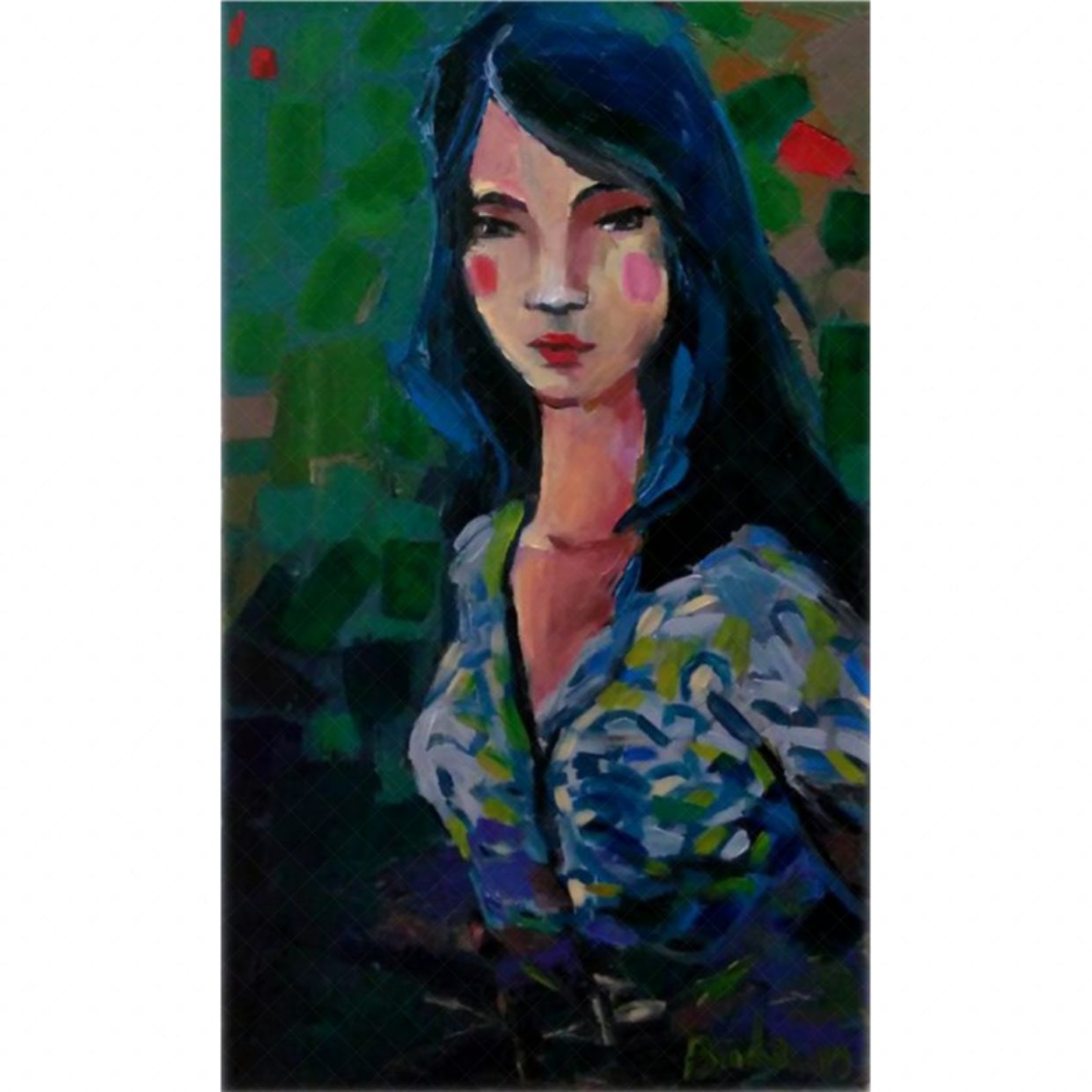 Bảo Châu Tranh Người Tình Trăm Năm Sơn Dầu Toan Đẹp 