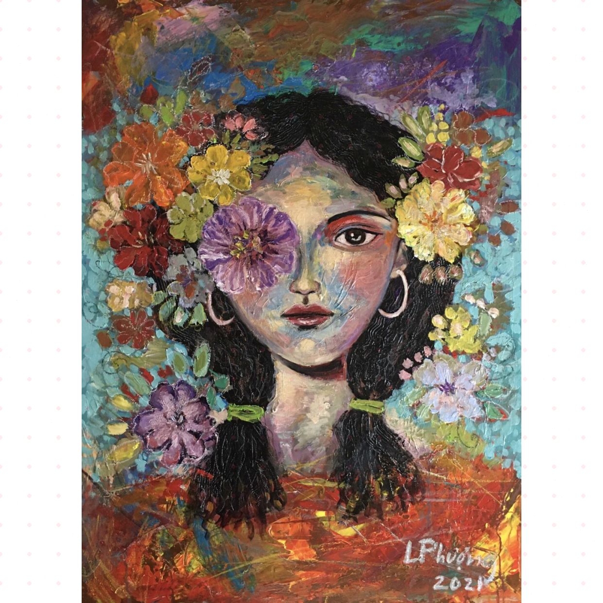 Tranh Sơn Dầu My Angel 1 Acrylic Canvas Giá Tốt 60x80cm 