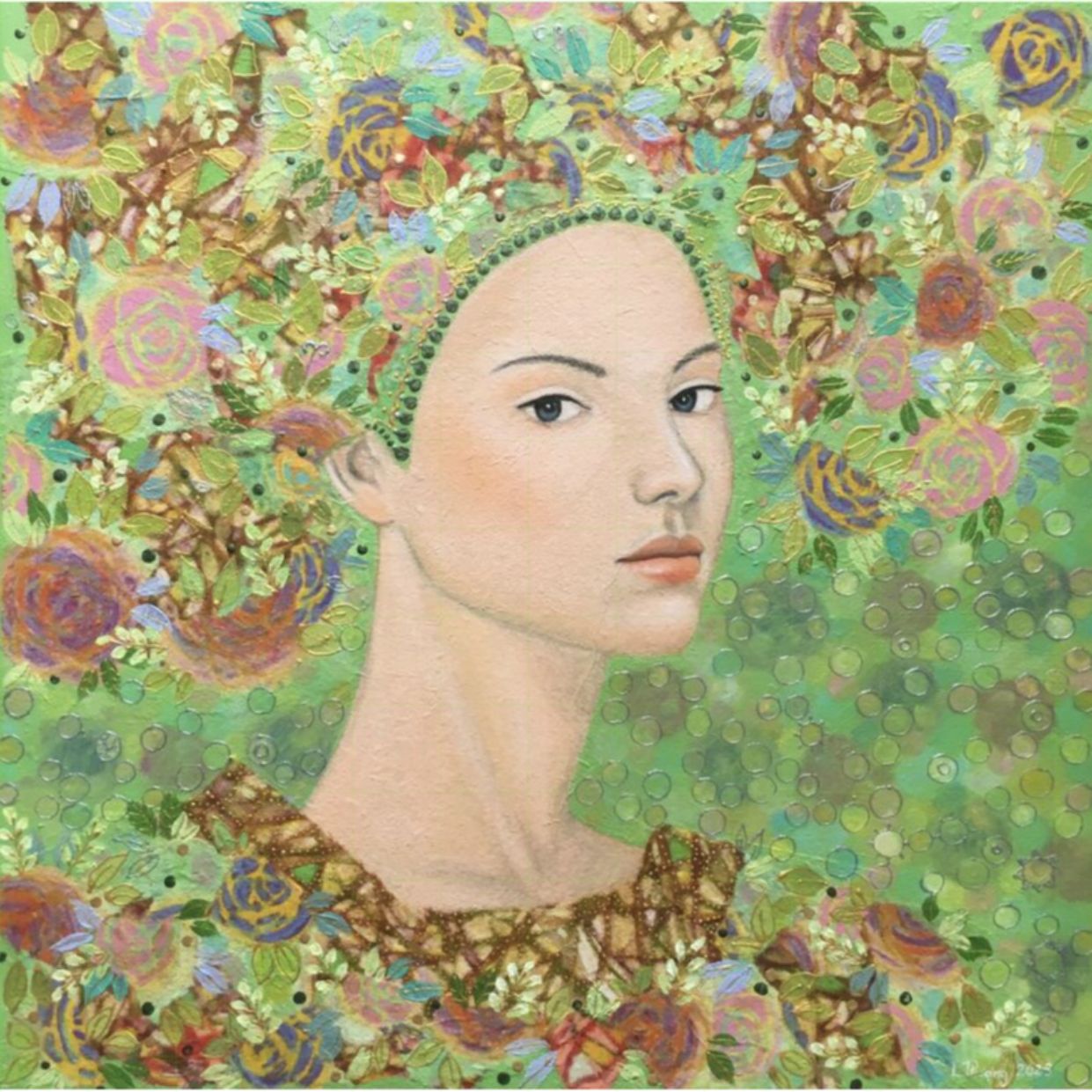 Tranh Nghệ Thuật My Angel 12 Độc Bản 50x50cm Chất Lượng Cao 