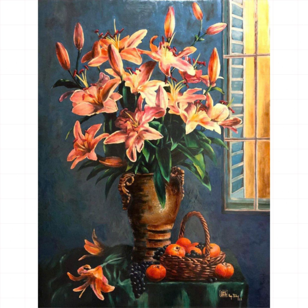 Tranh Sơn Mài Khúc Giao Mùa Độc Bản 60x80cm Sang Trọng 