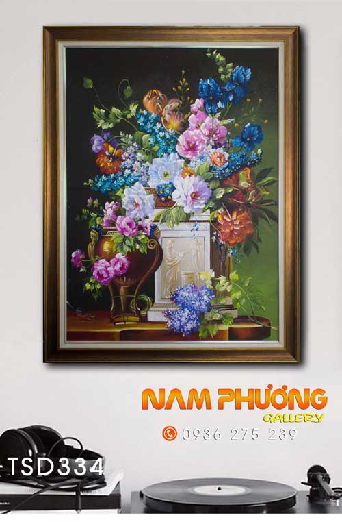 Tranh sơn dầu bình hoa để bàn đẹp sang trọng mua ngay Tranh sơn dầu bình hoa để bàn đẹp sang trọng mua ngay
