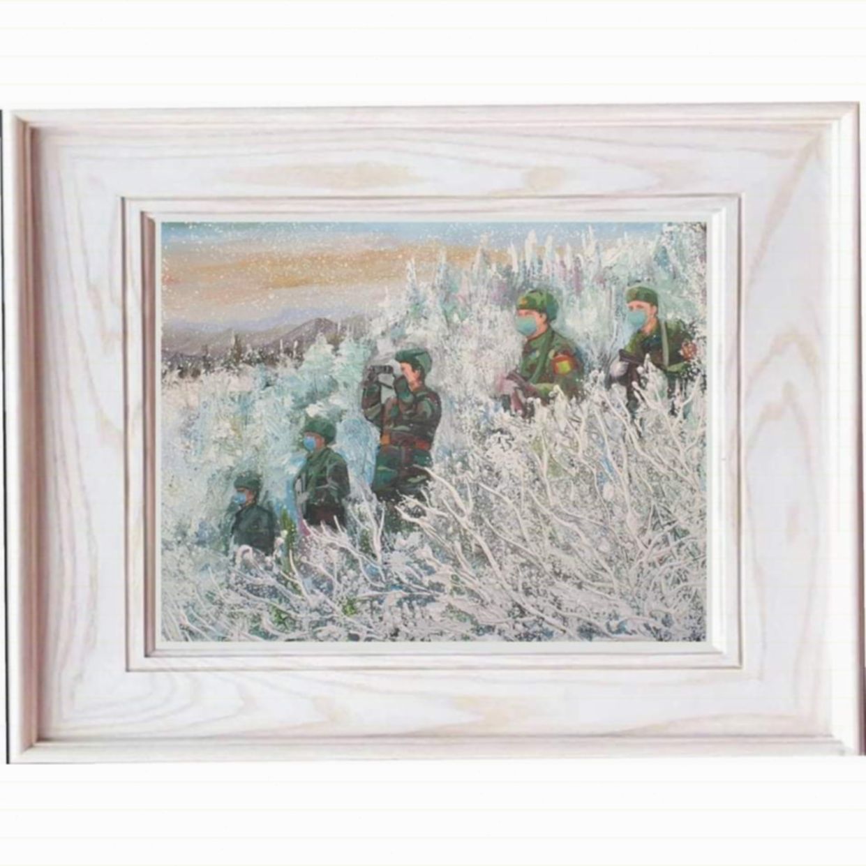 Tranh Sơn Dầu Nhiệm Vụ Kép độc bản 70x90cm tranh họa sĩ 2021 