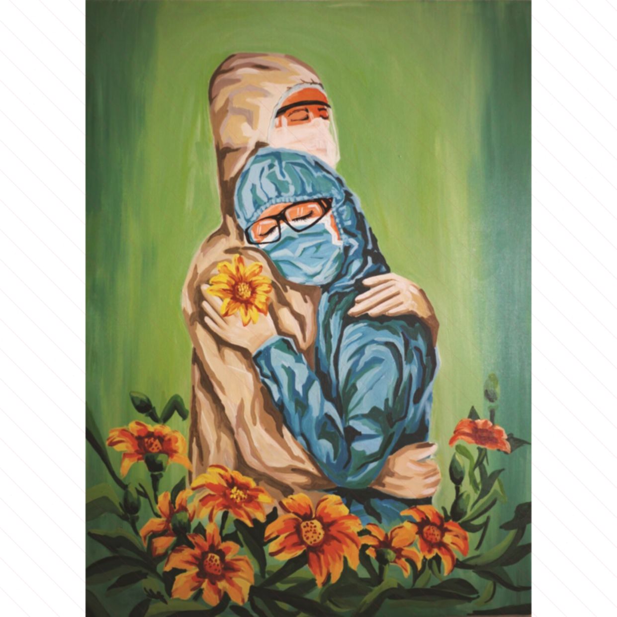 Tranh Nghệ Thuật Acrylic 60x80cm Tinh Tế Vững Vàng Tuyến Đầu 