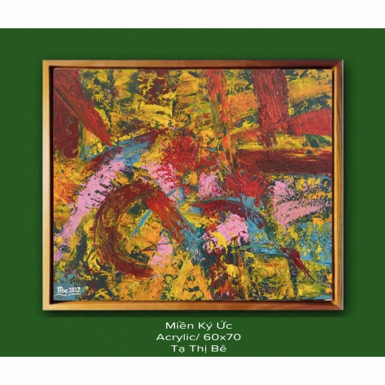 Tranh Trừu Tượng Miền Ký Ức 60x70 Acrylic Trang Trí Đẹp 