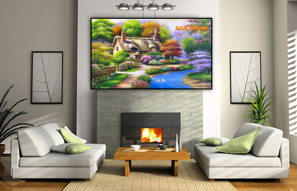 Tranh sơn dầu phong cảnh châu Âu TSD361 đẹp tinh tế trang trí