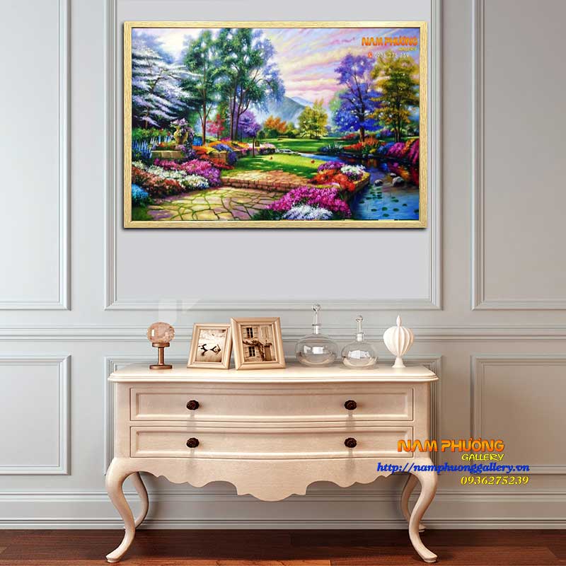 Tranh Phong Cảnh Châu Âu Thomas TSD266 Sơn Dầu Canvas Sang Trọng