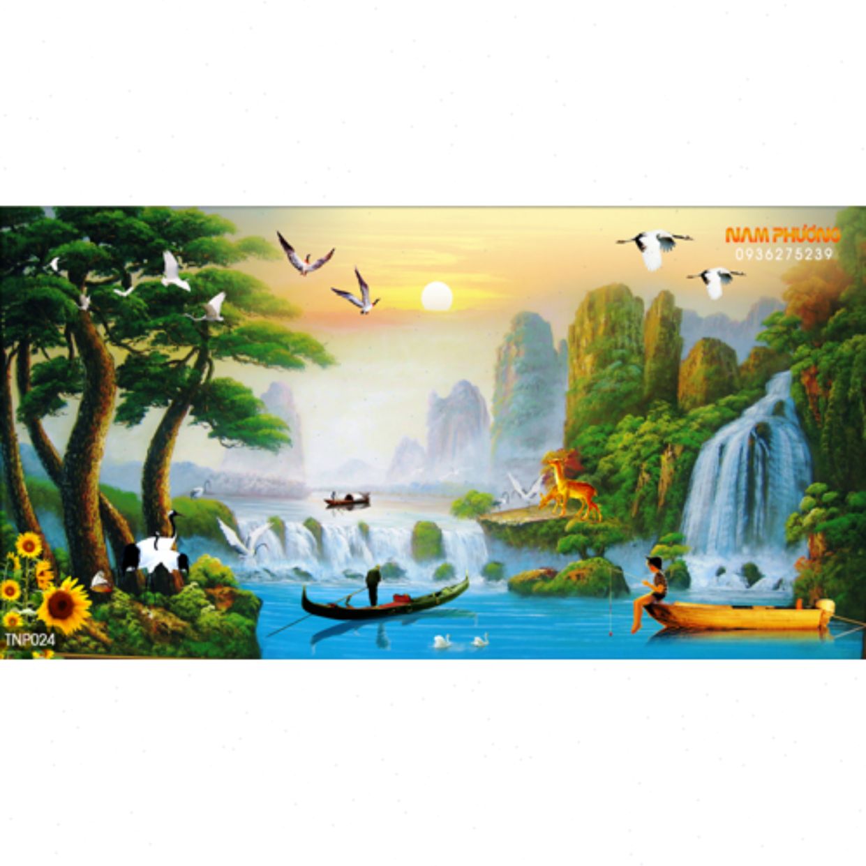 Tranh phong cảnh làng quê châu Âu sơn dầu canvas đẹp bán chạy 