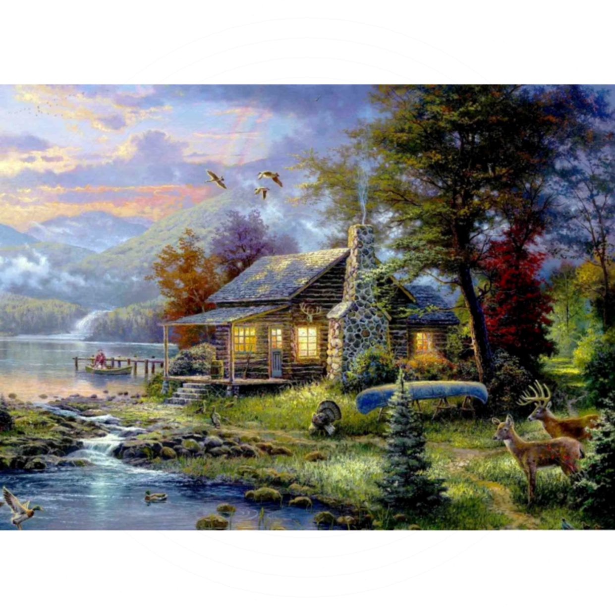 Tranh Sơn Dầu Phong Cảnh đẹp tpc009 Bản vẽ tay chuẩn Canvas 