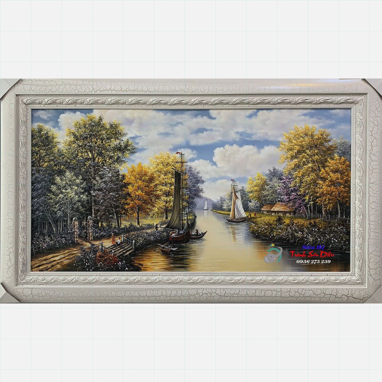Tranh phong cảnh châu Âu stt092 đẹp vẽ tay sơn dầu canvas cao cấp 