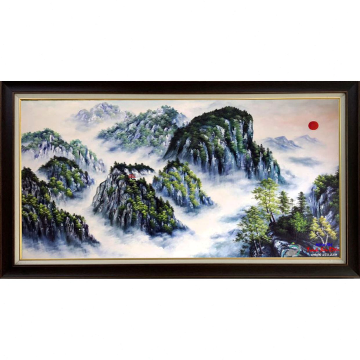 Tranh sơn dầu thiên sơn THD071 tranh treo tường đẹp độc đáo canvas 