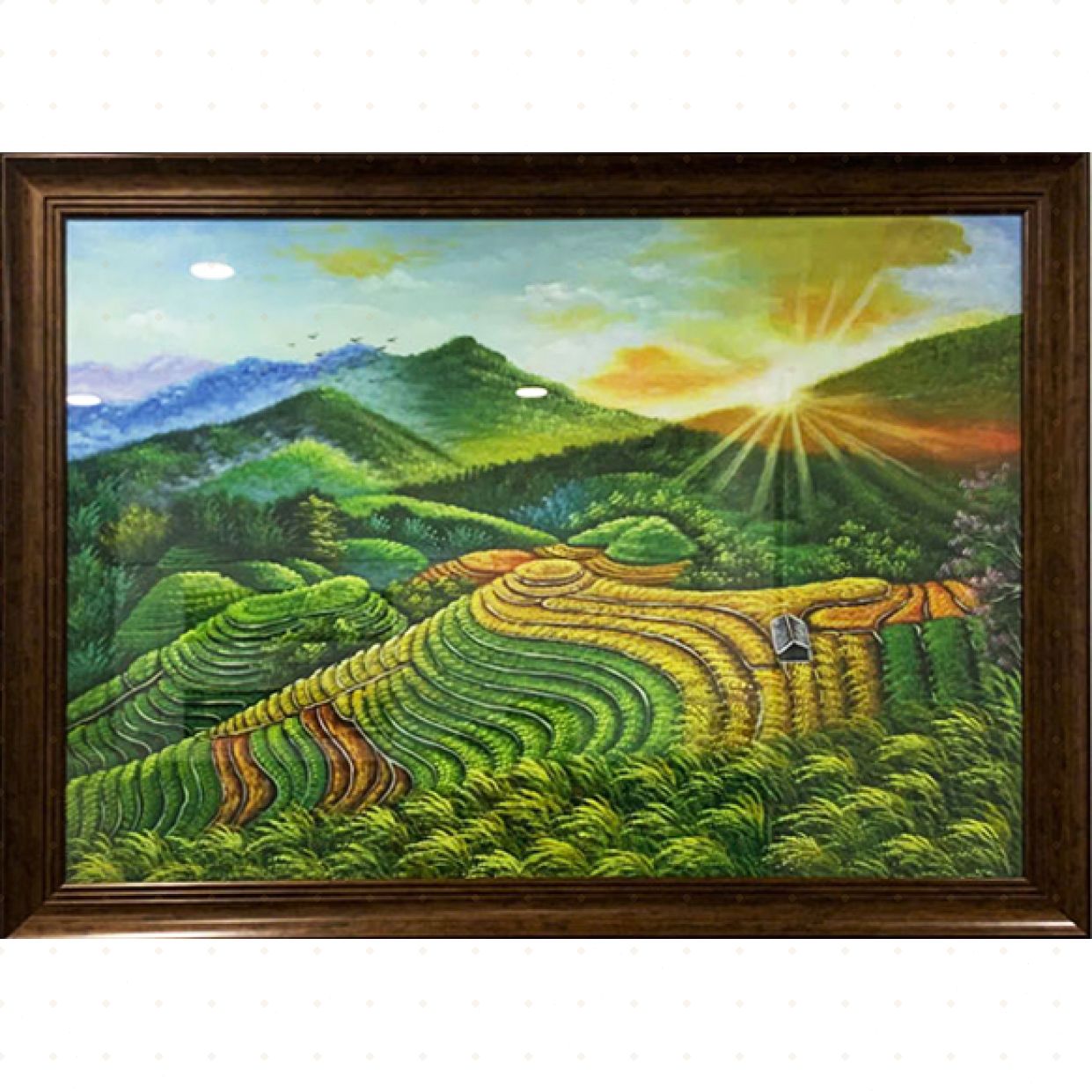 Tranh sơn dầu Ruộng Bậc Thang đẹp STT513 tranh treo tường, quà tặng ý nghĩa 